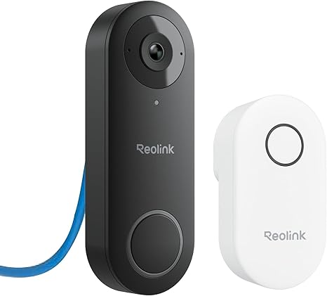 REOLINK Video Doorbell PoE Camera K IP Security Camera Outdoor with Chime V2, 4:3 Aspect Ratio, 180 Degree Diagonal, 2-Way Talk, Plug & Play, Secured Local Storage