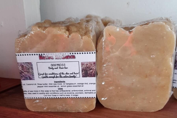 NATIVE RADIANCE Seamoss Soap for Skin Conditions, Antimicrobial, Natural, Unisex, Body Cleanser