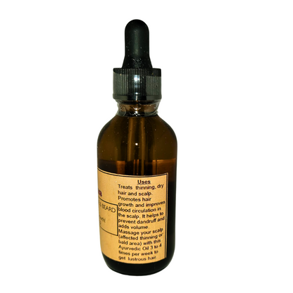 Native Radiance Hair Care Oil for Hair Regrowth and Strengthening - Coffee Herbal Beard Oil 2oz - Ayurvedic Inspired Hair Care Product