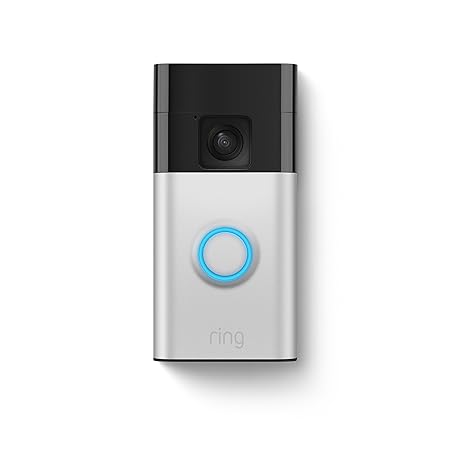 Ring Battery Doorbell Home or business security with Head-to-Toe video, Live View with Two-Way Talk, and Motion Detection &amp; Alerts, Satin Nickel.