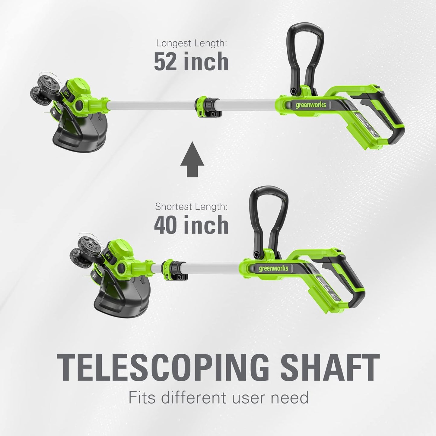 Greenworks 24V 12" Cordless String Trimmer/Edger (Gen 2), 2.0Ah Battery and Charger Included