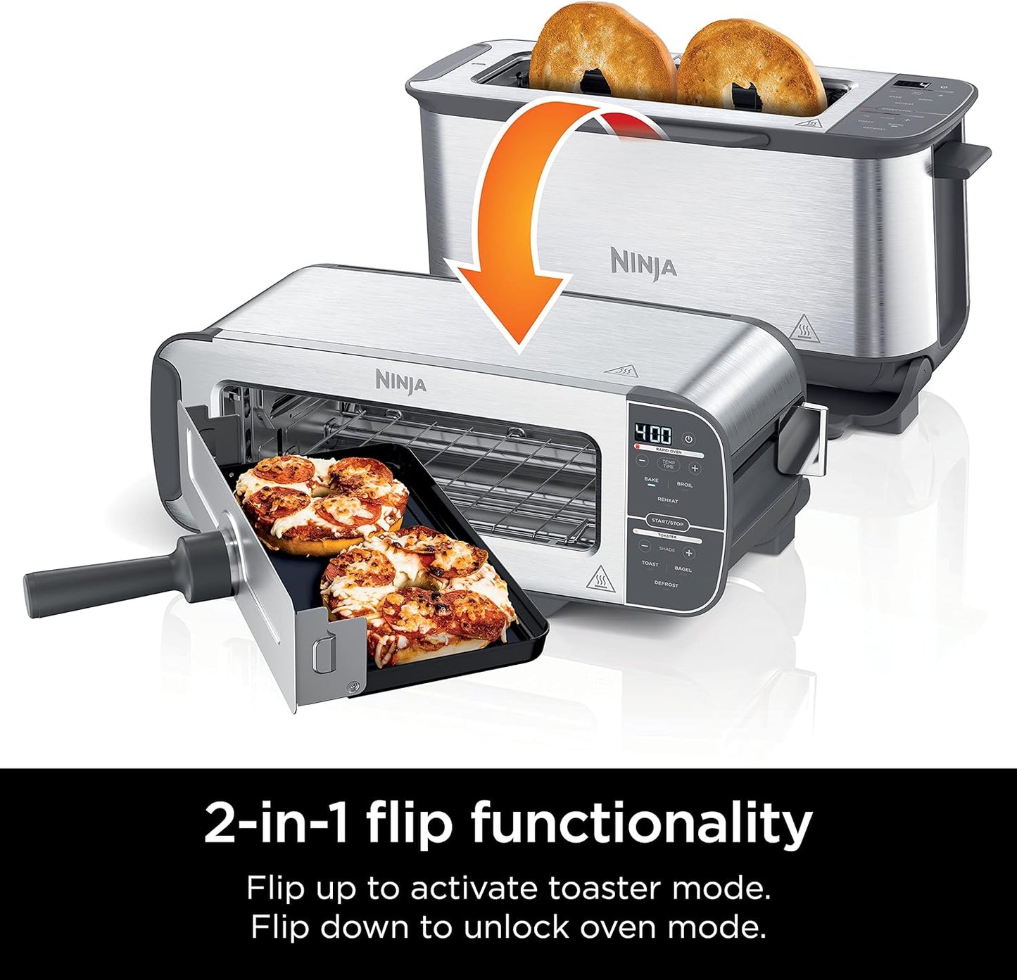 Ninja ST101 Foodi 2-in-1 Flip Toaster