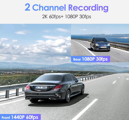VIOFO 1080P Front & Rear Dashcam with WI-FI GPS, Parking Mode, Motion Detection